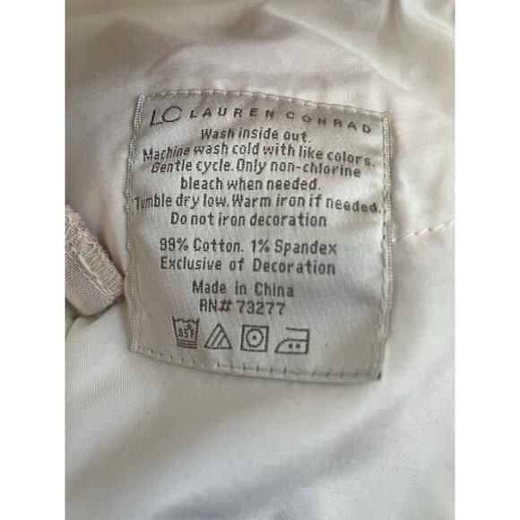 Lauren Conrad Shorts Denim Jean Multicolor Floral Crochet Stretch - Picture 14 of 14